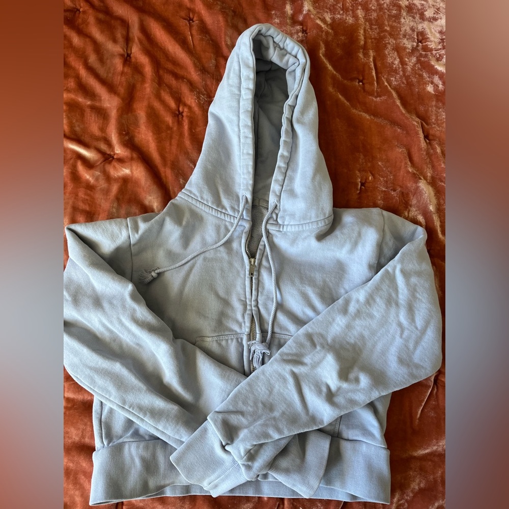 Brandy Melville/John Galt cropped zip up sweatshirt